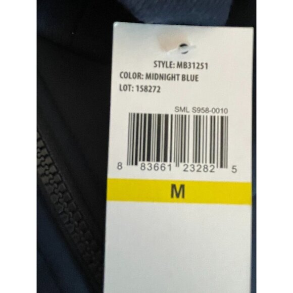 Michael Kors Men's Midnight Blue Zip-Up Hoodie Jacket Coat M NWT fur lined - Picture 5 of 11